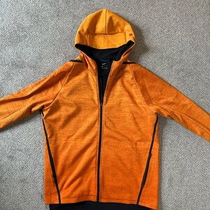 Nike Men's Orange Hooded Jacket